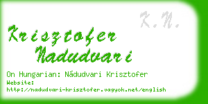 krisztofer nadudvari business card